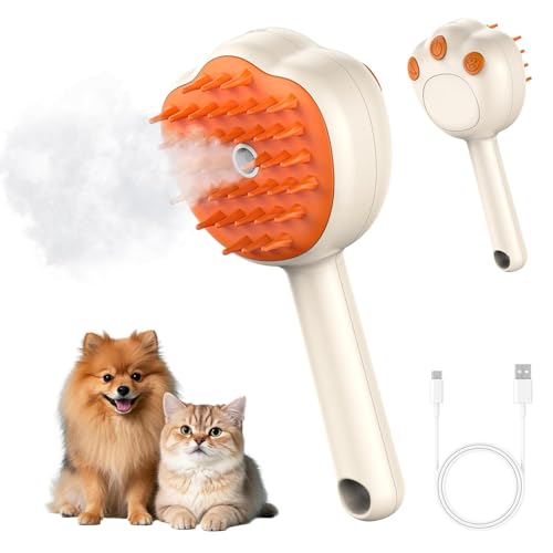 Qpets® Steam Cat Brush Friendly Deshedding Qpets® Steam Cat Brush Friendly Deshedding